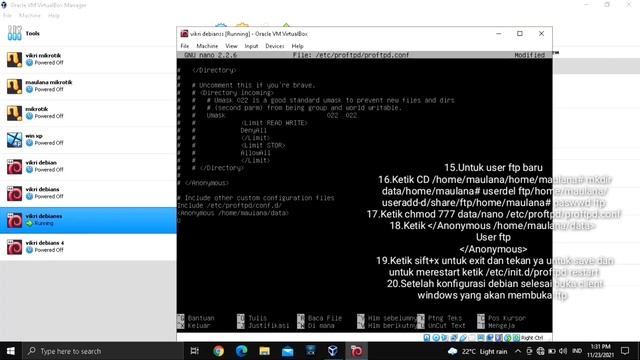 Instalasi Dan Konfigurasi FTP SERVER di Debian 8 смотреть онлайн