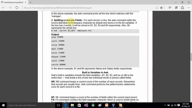 AWK command in Linux смотреть онлайн