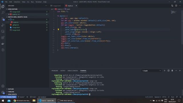 FLTK Rust tutorial: Improve FLTK's toggle button appearance! смотреть онлайн