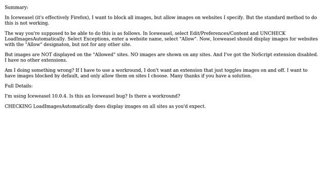 Unix & Linux: How do I make IceweaselFirefox only display images on specified sites? смотреть онлайн