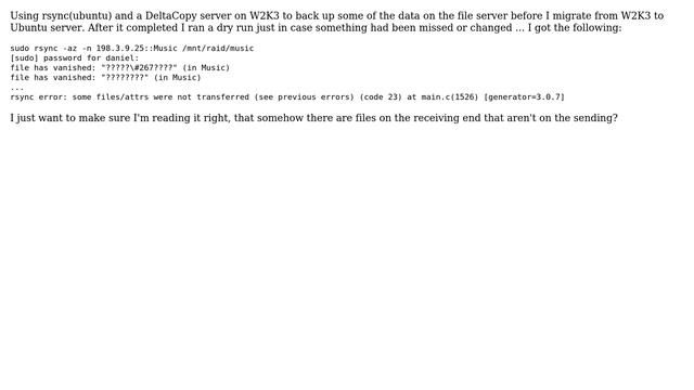 DevOps & SysAdmins: rsync error: some files/attrs were not transferred смотреть онлайн