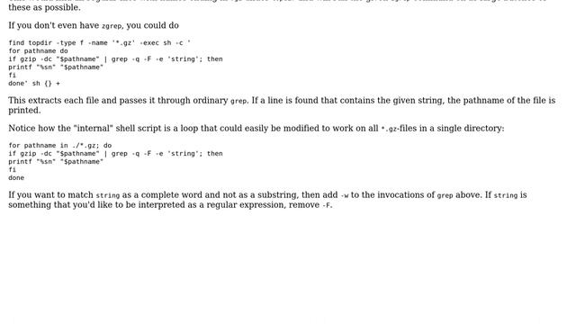 Unix & Linux: How to find the string in the list of .gz files? (3 Solutions!!) смотреть онлайн