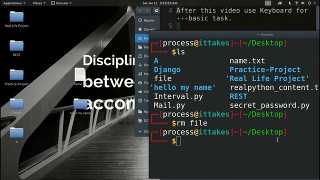 Command Line 7 - 'rmdir','mkdir','rm' and concept of spaces in command (Hindi) смотреть онлайн