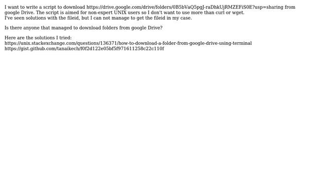 Unix & Linux: Downloading large folder from google drive смотреть онлайн