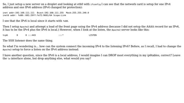 DevOps & SysAdmins: How does this ipv4 network card understand this ipv6 listening server? смотреть онлайн