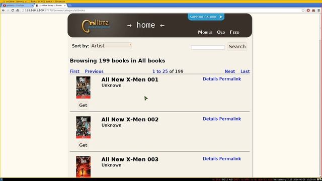 Calibre-server -- Calibre Content Server - Linux CLI WEBUI