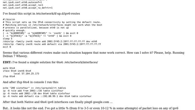 DevOps & SysAdmins: How to use native ipv6 together with 6to4? I got lost packets? смотреть онлайн