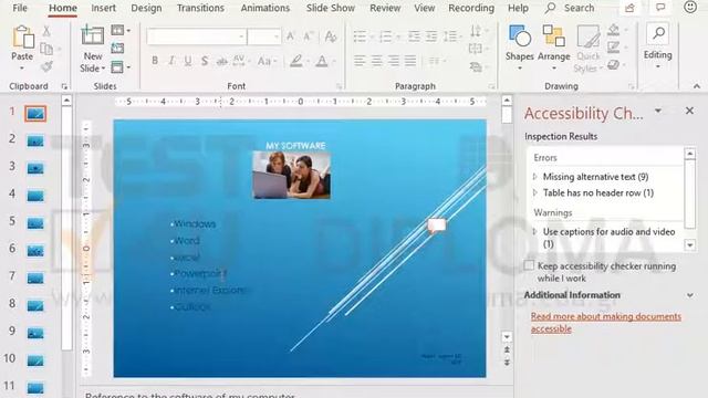 Start the accessibility checker. Do not close the window that will appear. смотреть онлайн
