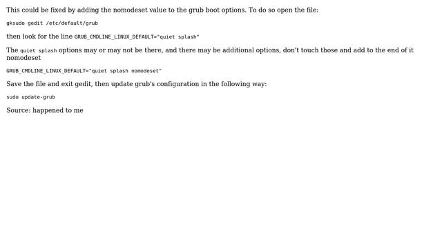 NVidia driver, normal boot results in blank screen, recovery boot works fine (3 Solutions!!) смотреть онлайн