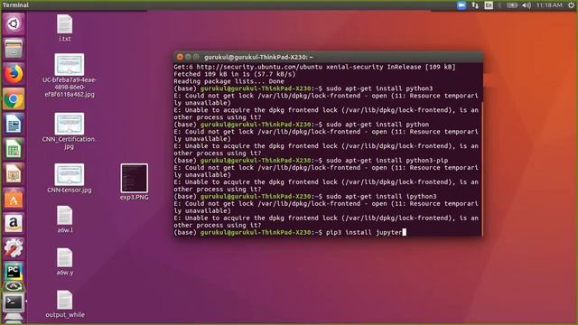 Installation of jupyter notebook on Ubuntu Operating System смотреть онлайн