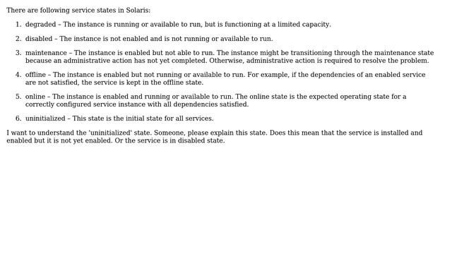 Unix & Linux: Solaris services type status смотреть онлайн