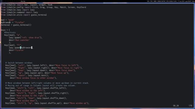 QTILE - Um (ótimo) tiling window manager escrito em Python смотреть онлайн