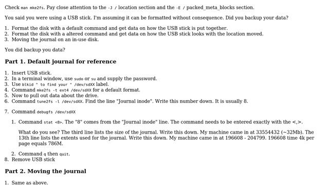 Unix & Linux: How to move an ext4 journal? смотреть онлайн