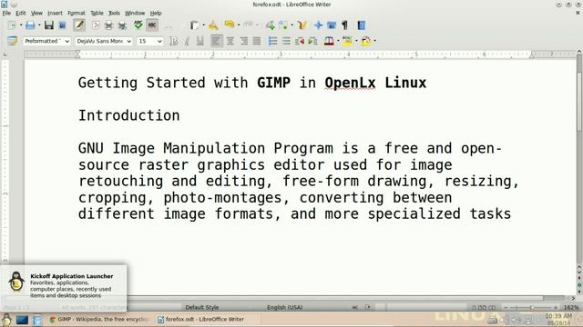 Getting Started With Gimp in OpenLx Linux смотреть онлайн