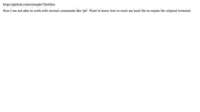 How to reset Windows subsystem for linux bash after modifying it with dotfiles? смотреть онлайн