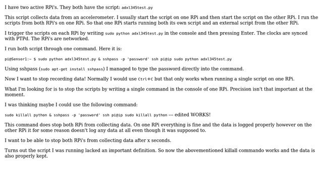 Unix & Linux: How to stop running two programs simultaneously on RPi? смотреть онлайн