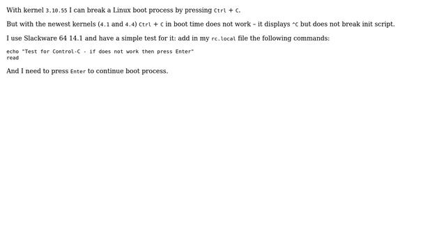 How to break a Linux boot process by using Control-C? смотреть онлайн
