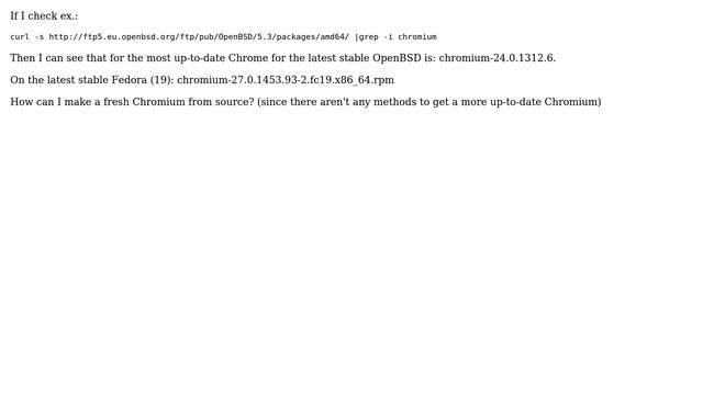 Unix & Linux: How to build Chromium from source on OpenBSD? смотреть онлайн