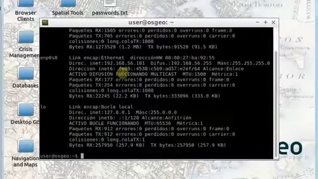 ifconfig. Ver configuración de red. смотреть онлайн