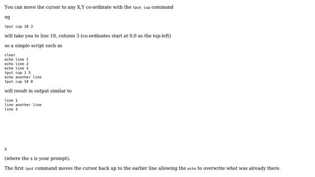 Unix & Linux: How to modify a given line of the terminal? (2 Solutions!!) смотреть онлайн
