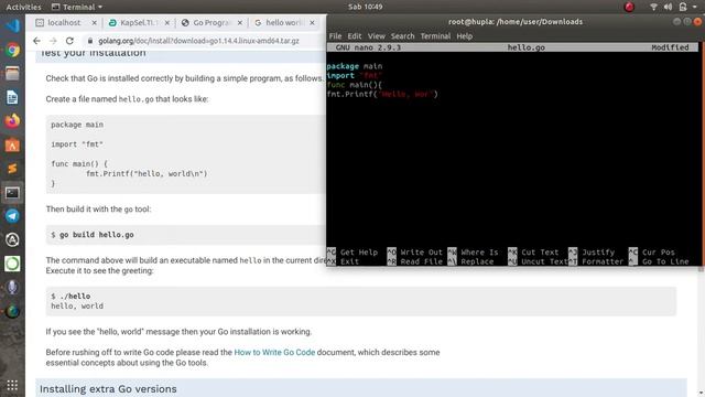 Hello world - GoLang on Ubuntu 18.04 LTS смотреть онлайн