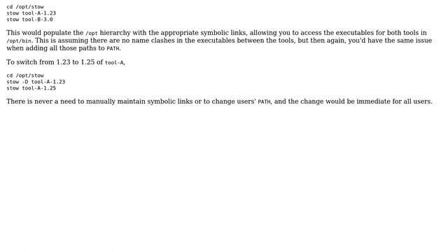Why is symlink the preferred solution for executables in opt, instead of updating PATH? смотреть онлайн