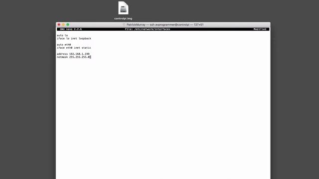 Change controlpi to a static IP Address смотреть онлайн