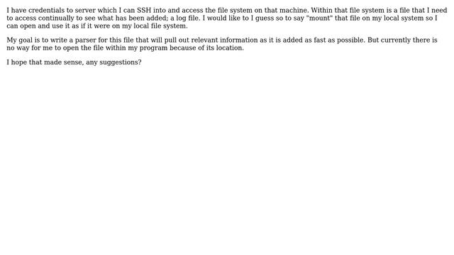 "mount" a file from a foriegn filesystem to a local file system? смотреть онлайн