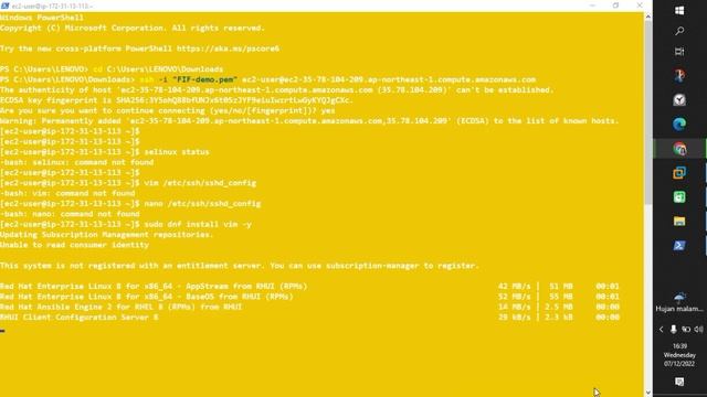 How to enable SSH Connection to RHEL 8 instance in AWS by Enable SELinux смотреть онлайн