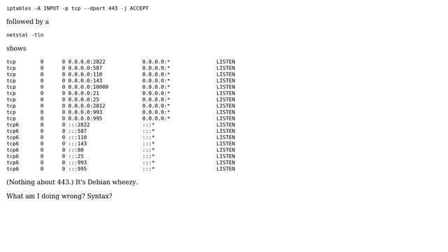 DevOps & SysAdmins: Trying to open port 443 on Debian Linux. What am I doing wrong? (2 Solutions!!) смотреть онлайн