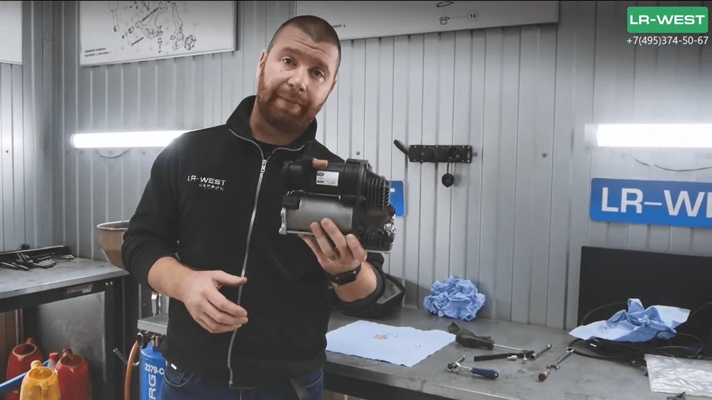 Эксперимент с компрессором пневмоподвески Range Rover. Вода в осушителе смотреть онлайн