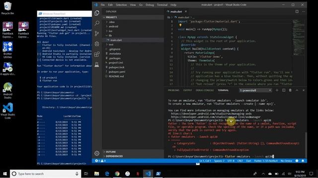 Create flutter project in windows and run in emulator смотреть онлайн
