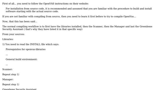 What are the openVAS9 dependecies {other than debian based linux }like "Linux From Scratch " how... смотреть онлайн