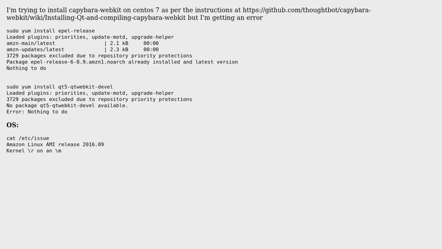 Unable to install qt55 in Amazon Linux AMI смотреть онлайн