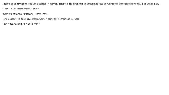 Unix & Linux: Accessing CentOS server from external IP смотреть онлайн
