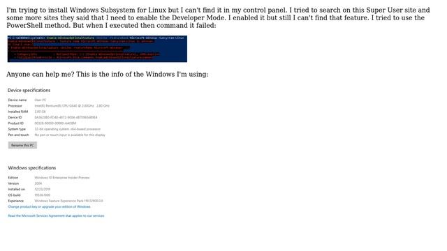 Can't find Windows Subsystem for Linux in Control Panel смотреть онлайн