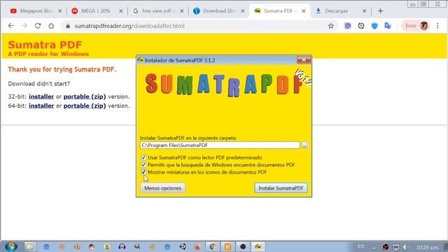 Instalar SUMATRA PDF visor PDF Gratuito y open source con miniaturas super liviano смотреть онлайн