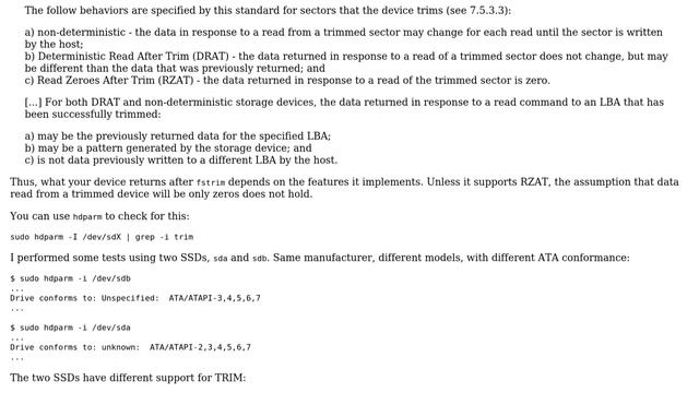 Unix & Linux: independently verify that TRIM indeed works on SSD (4 Solutions!!) смотреть онлайн