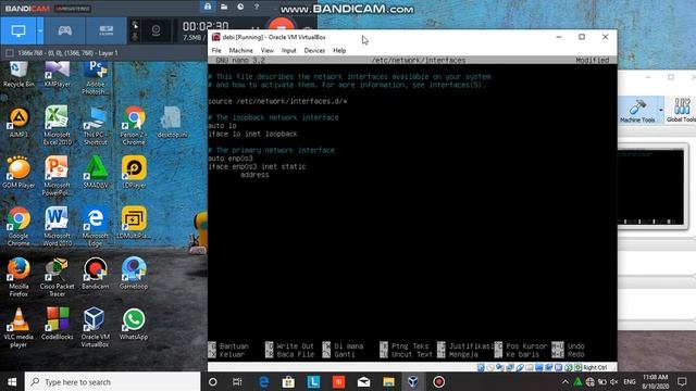 Konfigurasi ip di debian 10 virtual box смотреть онлайн