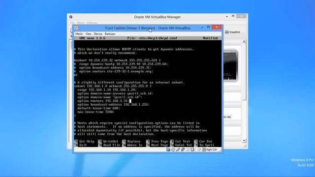 Configuration DHCP Server Debian 3 смотреть онлайн
