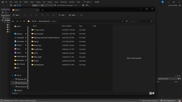 How To SETUP VS For SFML : CREATE PONG GAME WITH SFML C++ смотреть онлайн