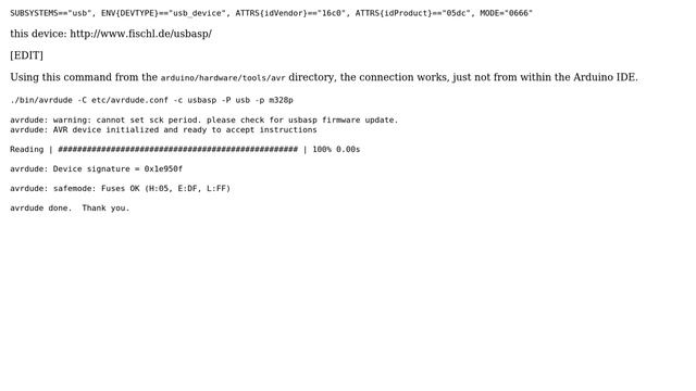 Unix & Linux: USBasp not creating ttyUSB0 смотреть онлайн