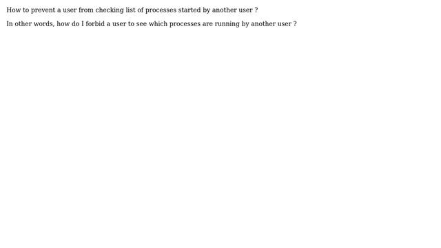 How to deny checking list of running processes? смотреть онлайн