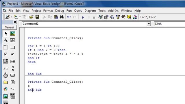 program for find even number between 1 to 100 in visual basic 6.0 смотреть онлайн