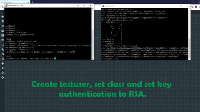 Junos SSH public key authentication (linux) смотреть онлайн