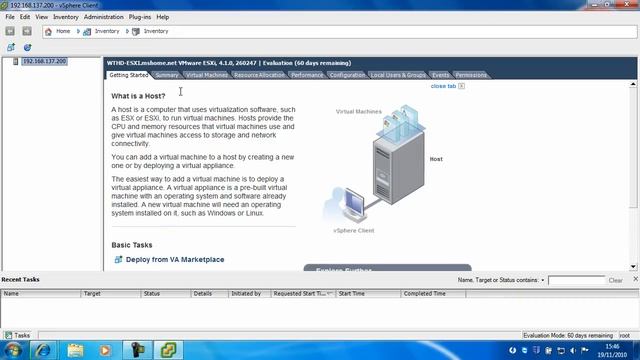 Managing VMware ESXi 4.1.0 смотреть онлайн