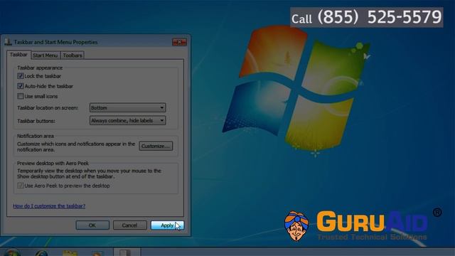 How to Hide Taskbar on Windows® 7 - GuruAid смотреть онлайн