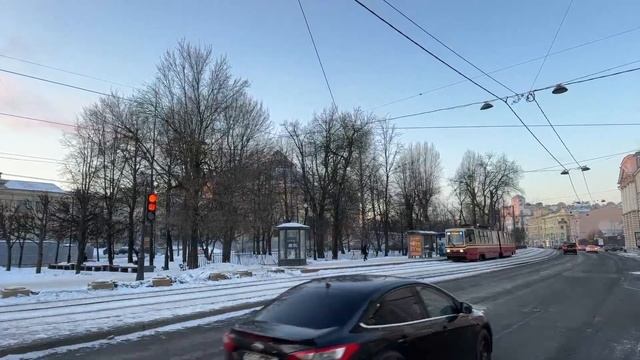 по Петербургу 🥶 –20°. Петроградский район. Зимнее утро в Петербурге смотреть онлайн