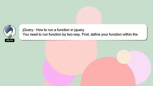 jQuery : How to run a function in jquery смотреть онлайн