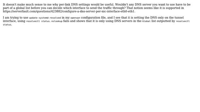 Per-link DNS settings with systemd-resolved смотреть онлайн